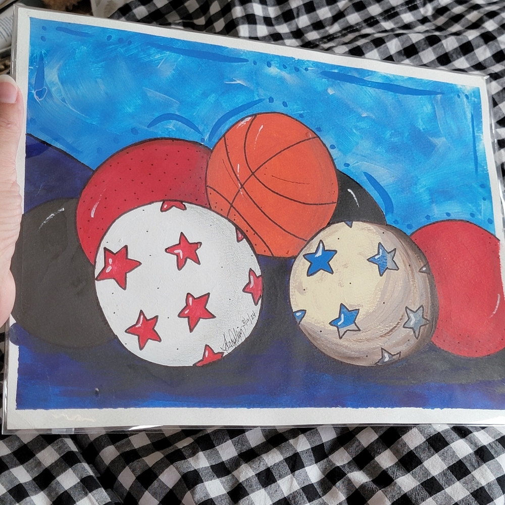 🏀⚾️"Big Balls" Painting